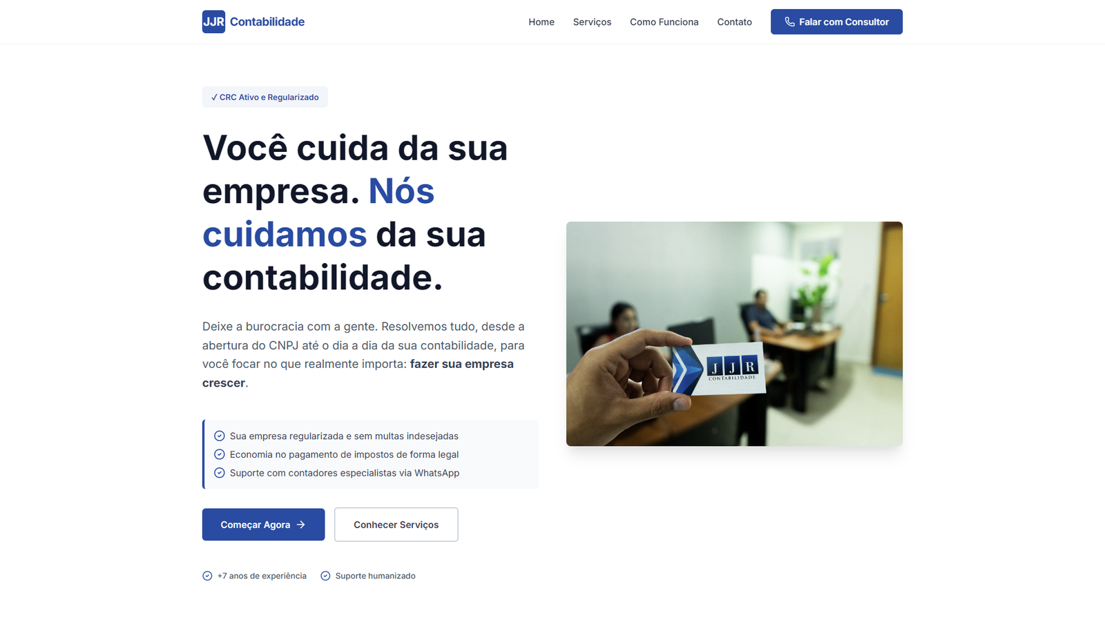 JJR Contabilidade - Site Institucional